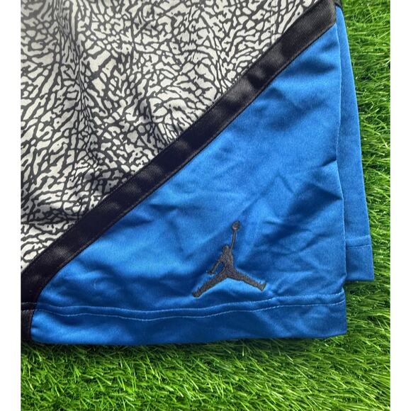 Jordan Elephant Print Basketball Shorts L Blue Gray Vintage Style - Picture 3 of 9